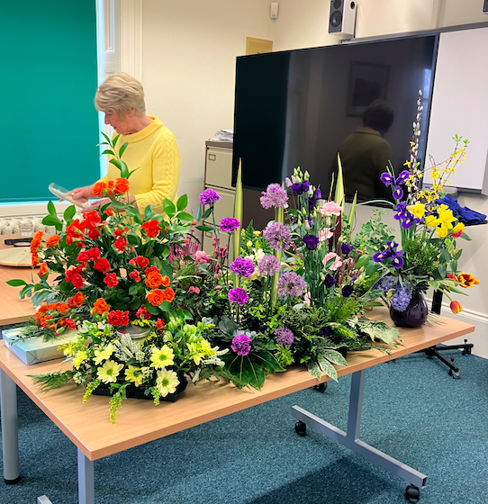 Flower arranging demonstration